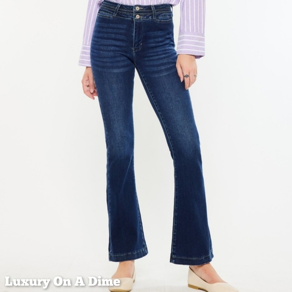 KanCan High-Rise Double Wide Waistband Slim Fit Pants Classic